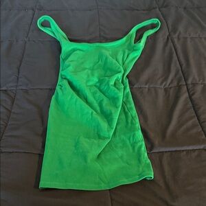 Green Sleeveless minidress